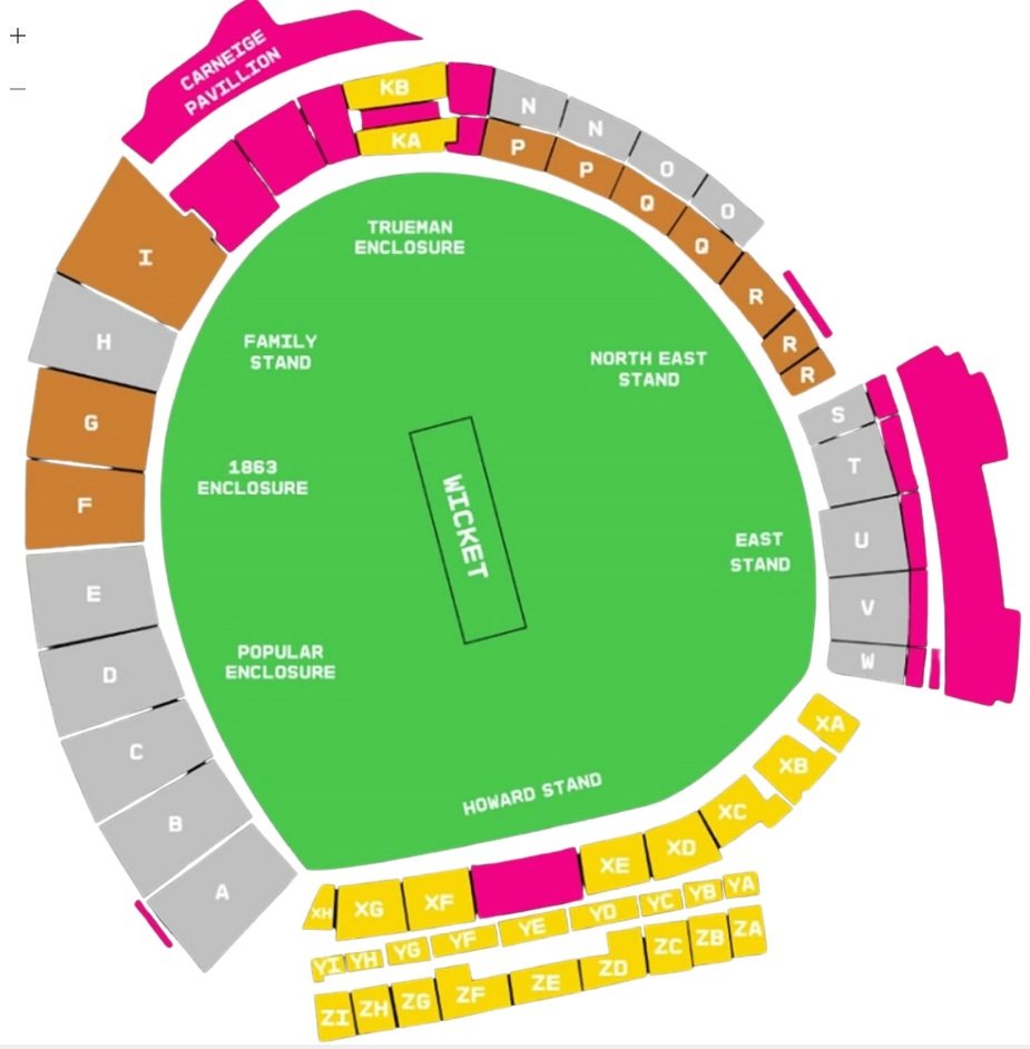 Headingley Cricket Ground Seating Plan