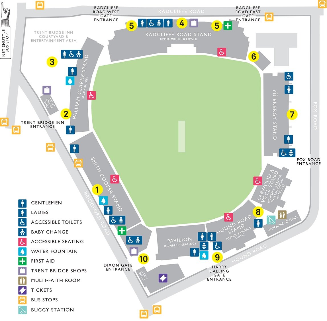 Trent Bridge Cricket Ground Seating Plan